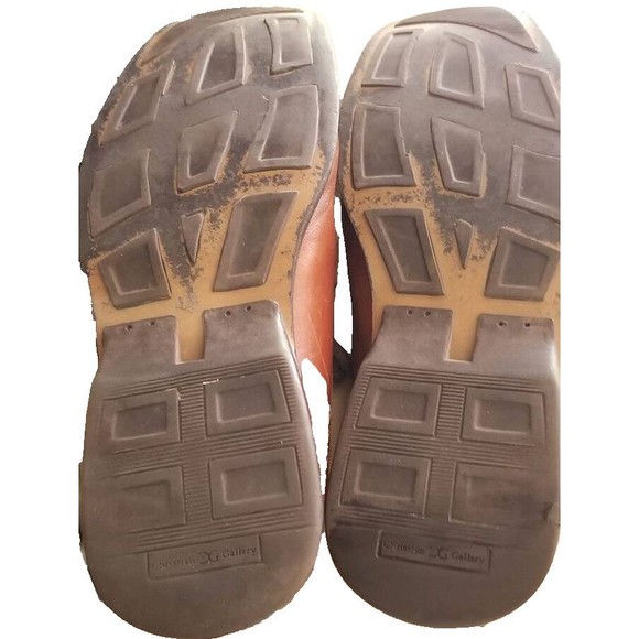 Christian Gallery Mens Brown Leather Dress Shoes Size 9 Oxford - Picture 5 of 7